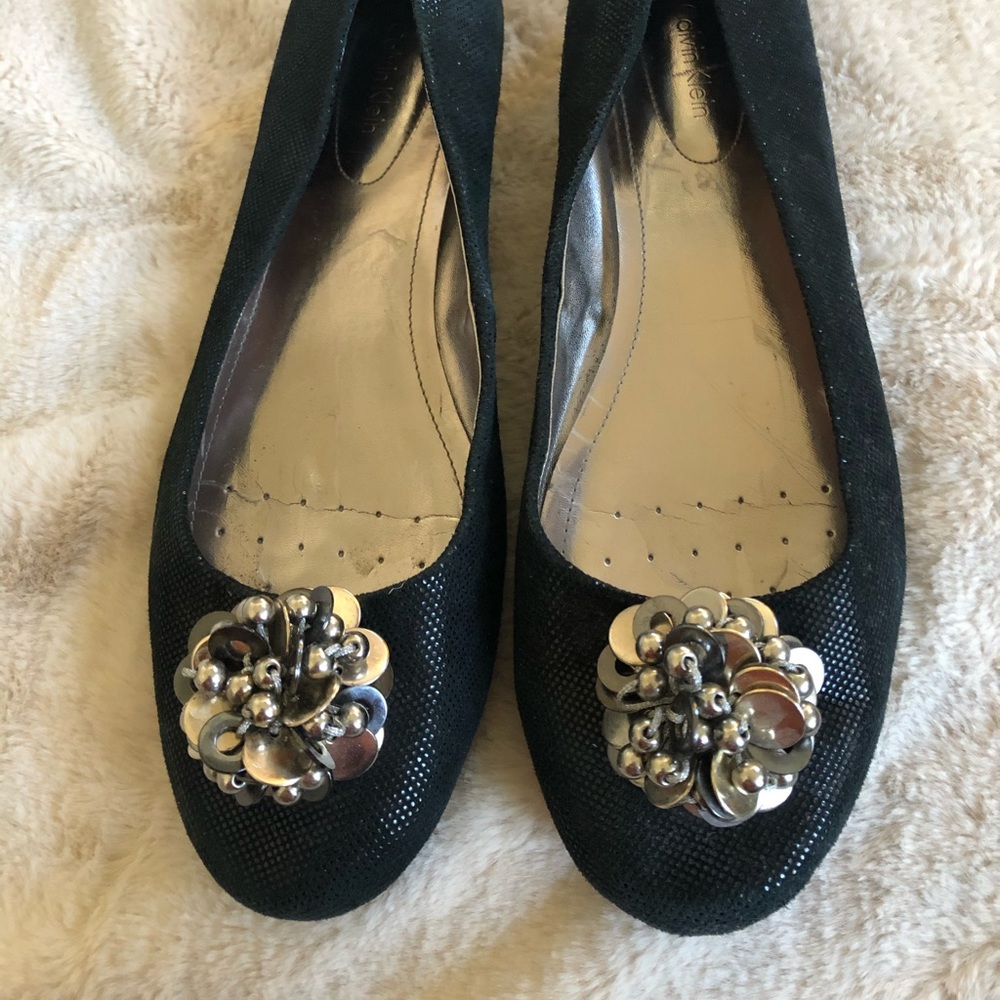 Calvin Klein Beaded Flats